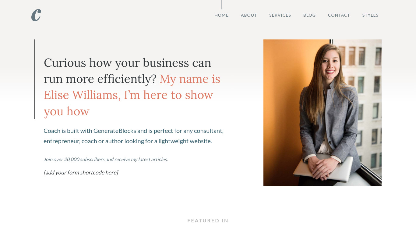 Coach Service Template - Business