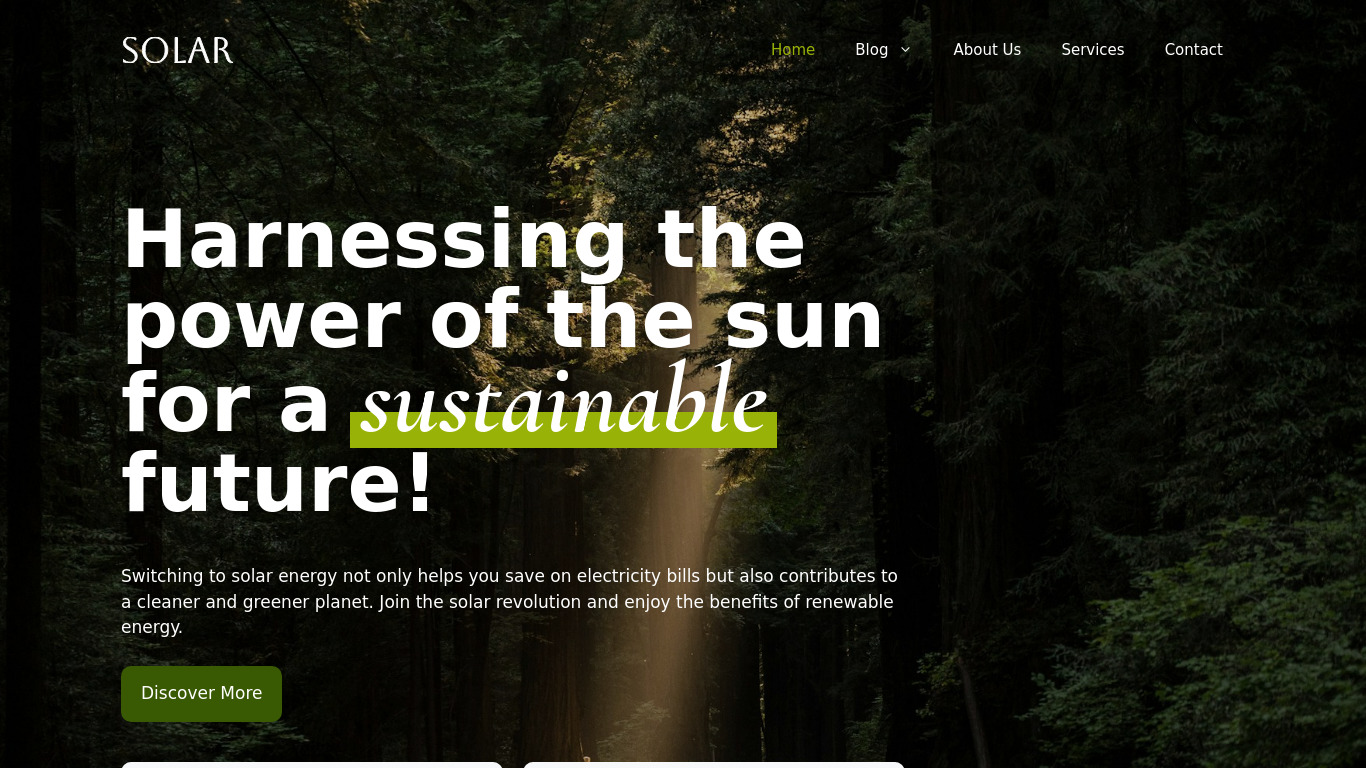 Solar Website Template - Business
