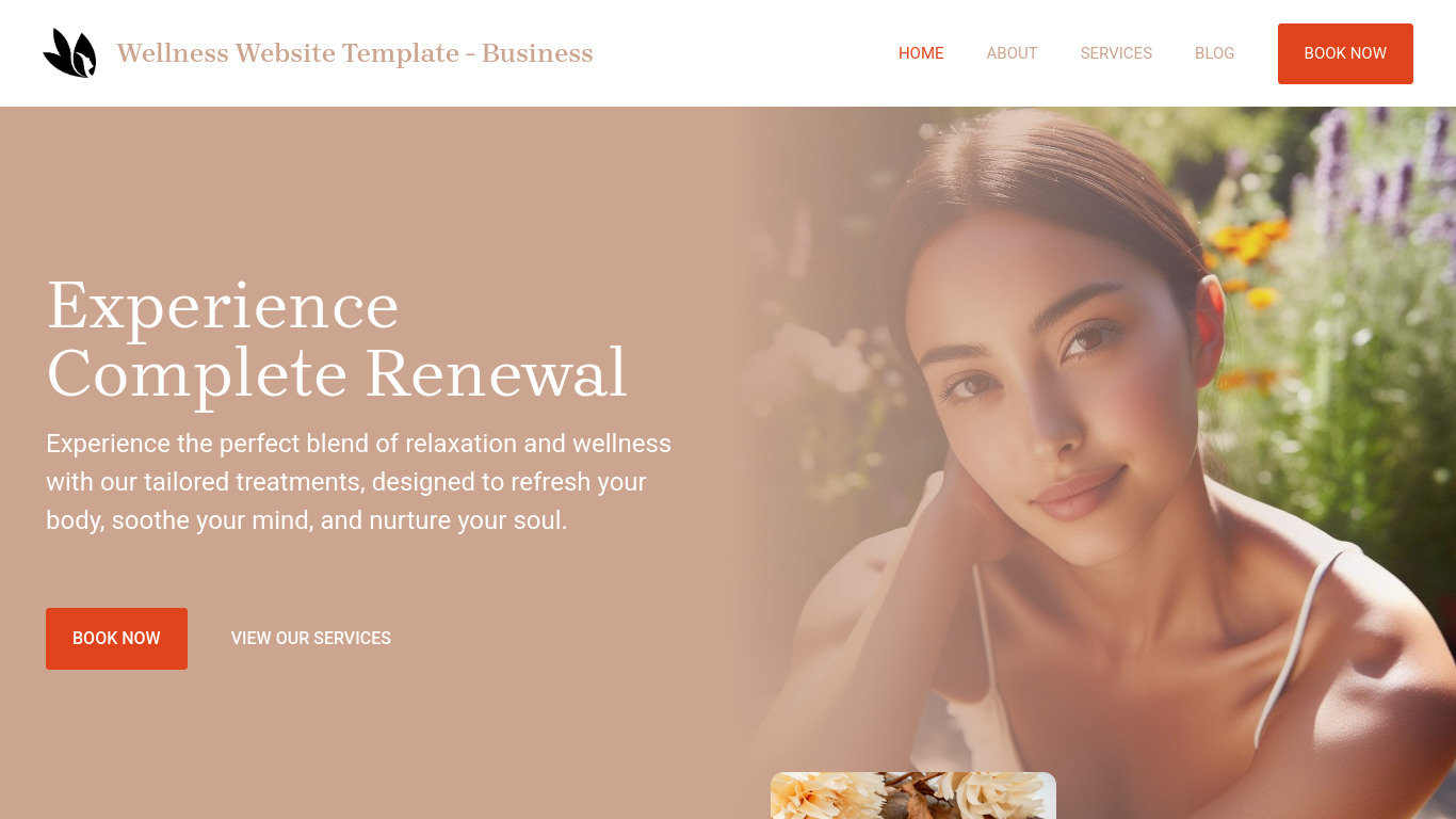 Wellness Website Template - Business